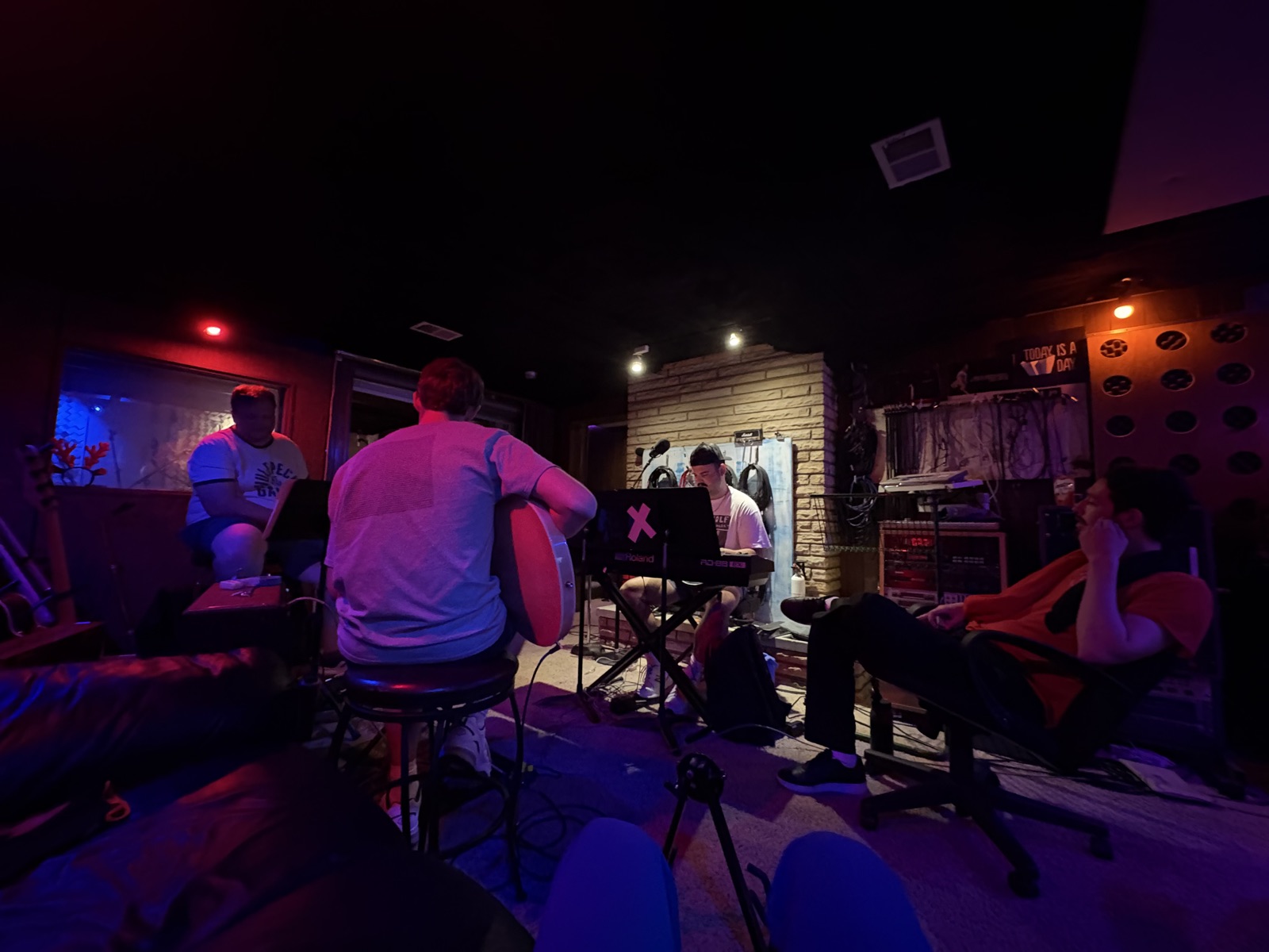 Bad Karl rehearsing in the studio